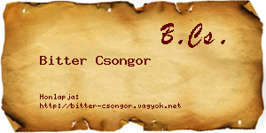 Bitter Csongor névjegykártya