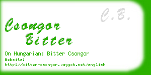 csongor bitter business card